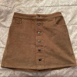 Express Corduroy skirt in tan